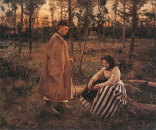 Shepherd and Peasant Woman, 1892, Béla Iványi-Grünwald