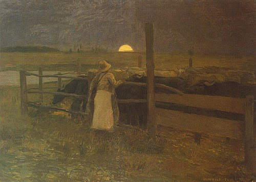 Moonrise (Evening at the Corrall), 1897, Béla Iványi-Grünwald
