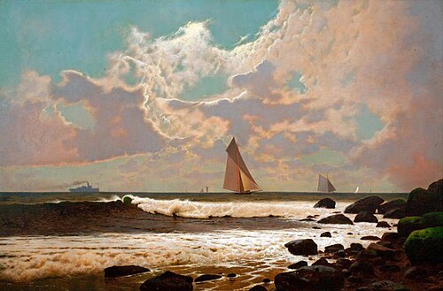 Sailing off a Rocky Coast, 1890, Henry Wolcott Boss