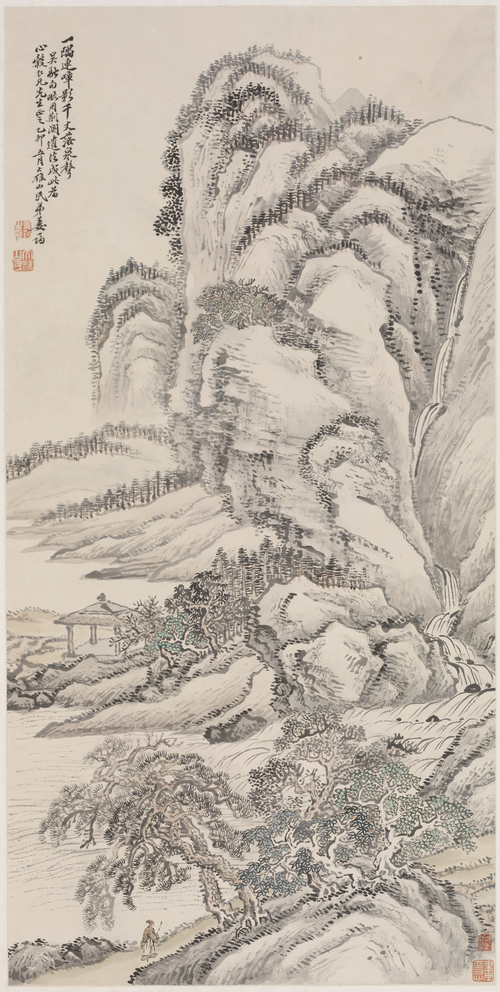 姜筠山水轴, , Jiang Jun