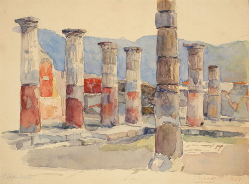 Помпея. Дорические колонны, 1884, Vassili Sourikov