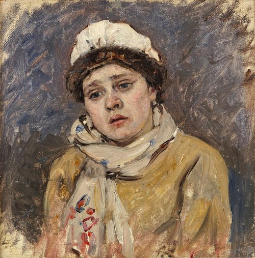 Wife of the bearded archer (Etude for the picture morning of the execution of the Strelitz," 1881)", 1879, Vassili Sourikov