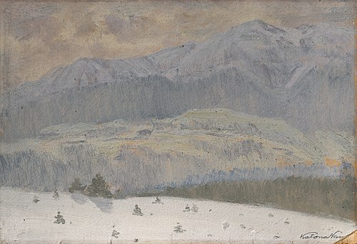 Winter Day in the High Tatras, 1910, Nándor Katona