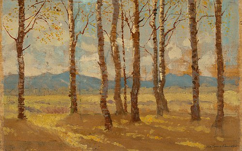 Birches in Autumn, 1900, Nándor Katona