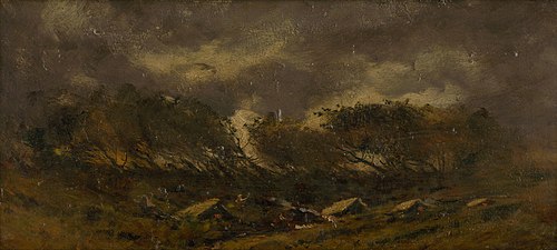 Gypsy Camp During a Storm, 1910, Nándor Katona