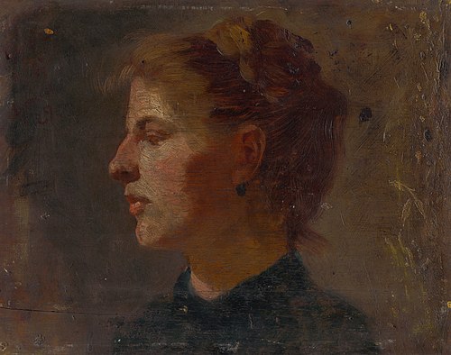 Head Study of a Younger Woman, 1890, Nándor Katona