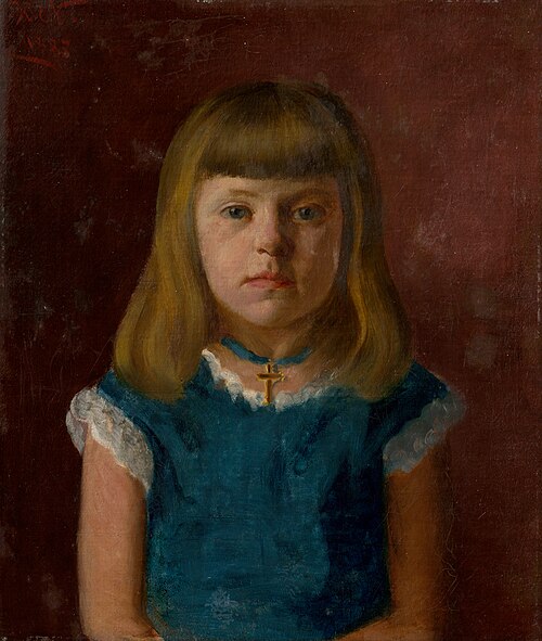 Portrait of a Girl, 1885, Nándor Katona