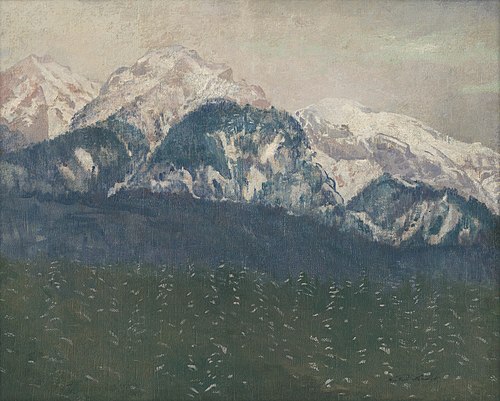 Pohľad na Vysoké Tatry, 1901, Nándor Katona