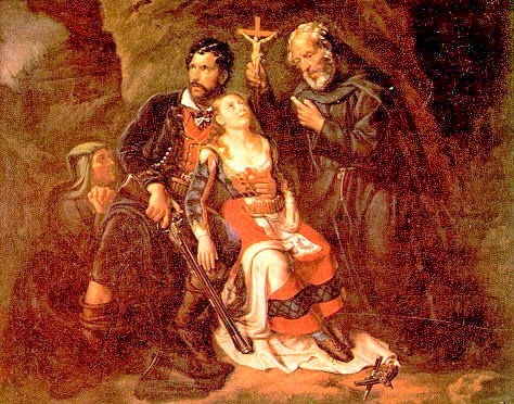Death of a brigandess, 1837, Rocco Luigi