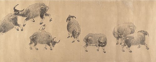 Water Buffaloes, 1639, Zhang Hong