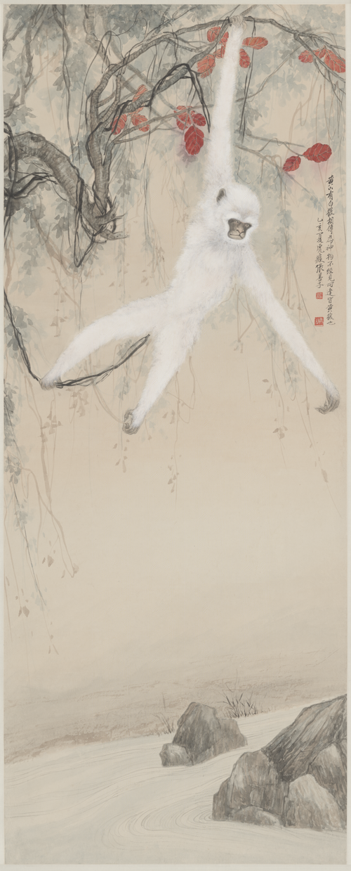 张泽白猿轴, 1935, Tchang Shan Tse
