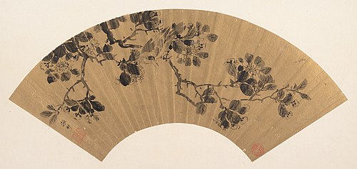 Bird on a Flowering Branch, 1590, Zhang Chong