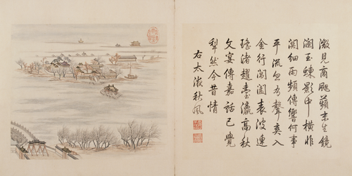 燕山八景图册·太液秋风, , Zhang Ruocheng