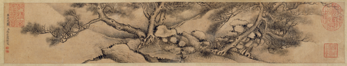 张若霭五大夫松图卷, , Zhang Ruoai