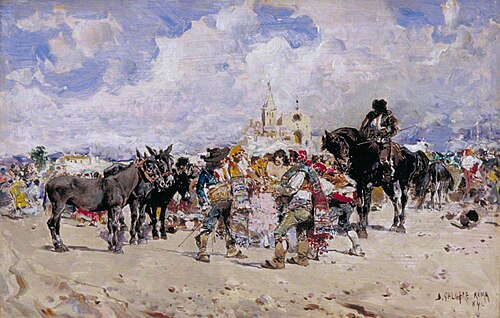 The Market Place, Granada, Spain, 1884, Baldomero Galofre