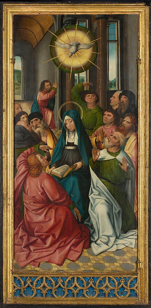 La descente du Saint-Esprit., 1500, Colijn de Coter