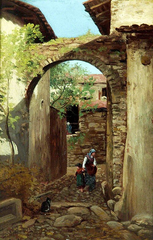 An Old Arch, 1873, Constant de l'Aubinière