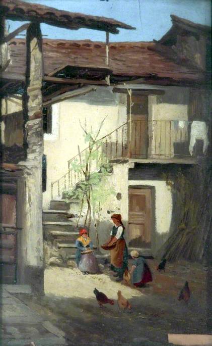 A Courtyard, , Constant de l'Aubinière