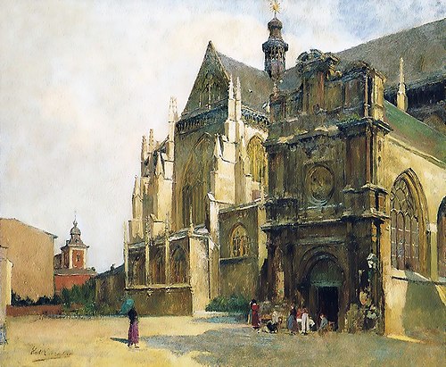 Place Saint-Jacques à Liège, 1900, Évariste Carpentier