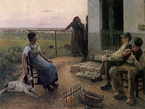 Après le travail, 1890, Évariste Carpentier