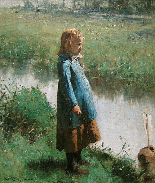 Playing Child by Evariste Carpentier, 1872, Évariste Carpentier