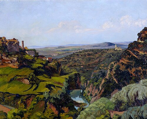 View of the Roman Plain from Tivoli, 1930, Ettore Cosomati