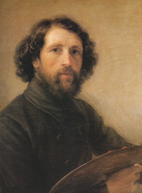 Self-portrait with Palette, 1850, Giovanni Carnovali