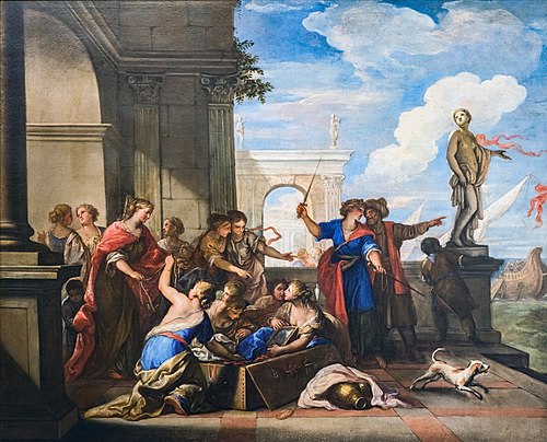 Achille et les filles de Licomede, 1736, Niccolò Bambini
