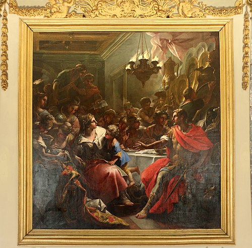 Énée raconte à Didon la chute de Troie., 1712, Niccolò Bambini
