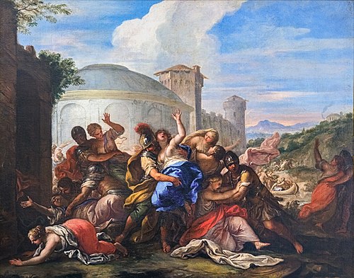 L’enlèvement des sabines, 1750, Niccolò Bambini