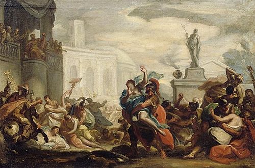 L’enlèvement des sabines, 1850, Niccolò Bambini