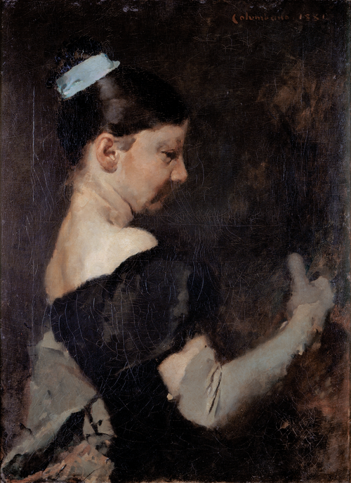The Grey Glove, 1881, Columbano Bordalo Pinheiro