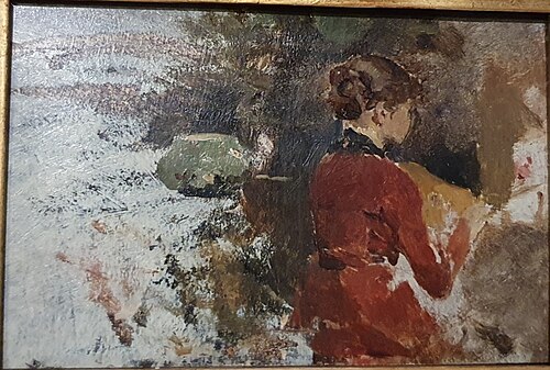 Menina sentada, 1900, Columbano Bordalo Pinheiro