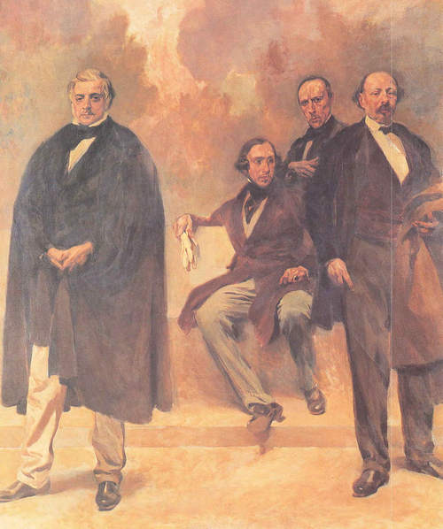 Passos Manuel, Almeida Garrett, Alexandre Herculano e José Estevão de Magalhães, 1926, Columbano Bordalo Pinheiro