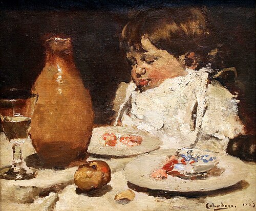 Refeição Interrompida, 1883, Columbano Bordalo Pinheiro
