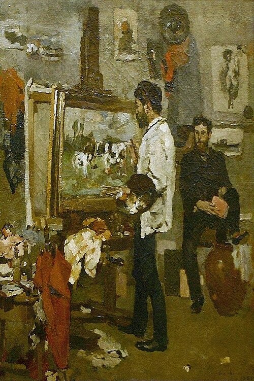 Columbano Bordalo Pinheiro in Atelier, 1883, Columbano Bordalo Pinheiro
