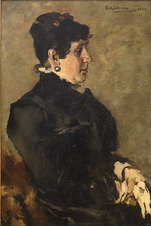 Retrato de Elvira Bordalo Pinheiro, 1884, Columbano Bordalo Pinheiro