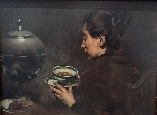 A chávena de chá, 1898, Columbano Bordalo Pinheiro