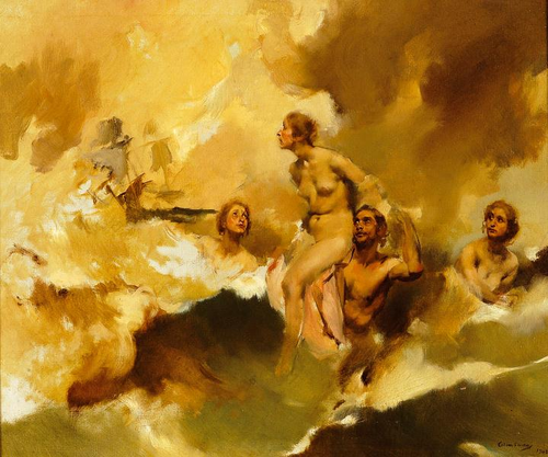 Tágides (estudo), 1903, Columbano Bordalo Pinheiro