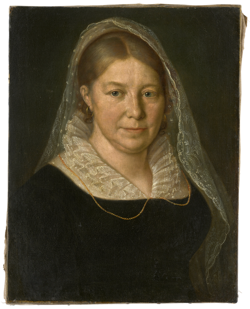 Anna Maria Moosbrugger, née Hüetlin (1774-1829), seconde femme du peintre, 1822, Wendelin Moosbrugger