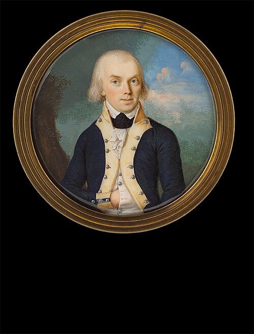 Gentleman in Blue-Yellow Uniform, 1798, Wendelin Moosbrugger