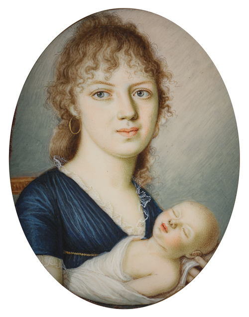 Portrait d’Ignaz Hüetlin et de Maria Eva Eleonore Hüetlin, née Herzog, 1800, Wendelin Moosbrugger