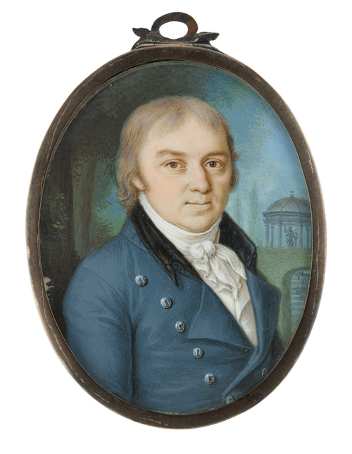 Portrait d’Ignaz Hüetlin, au verso portrait de deux hommes, 1800, Wendelin Moosbrugger