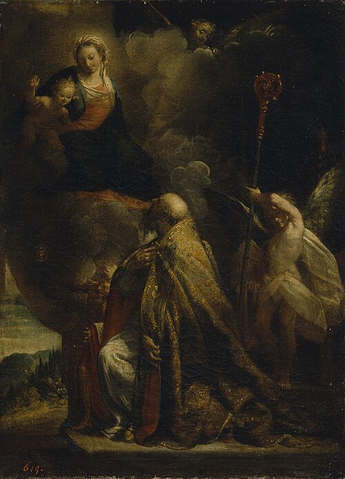 Vision of St Gregory (?), , Melchiorre Gherardini