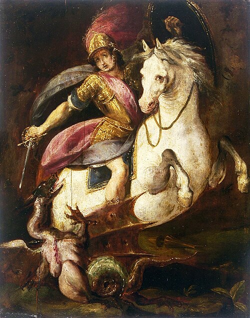 Saint Georges et le Dragon., 1640, Melchiorre Gherardini
