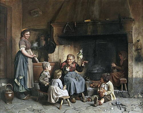 Grandmother's story, 1875, Pietro Saltini