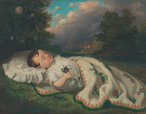 Dieťa v krajine, 1860, Ferenc Klimkovics