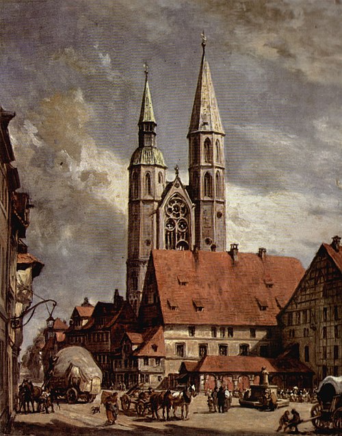 Braunschweig, Hagenmarkt mit Opernhaus von Westen., 1864, Ludwig Tacke
