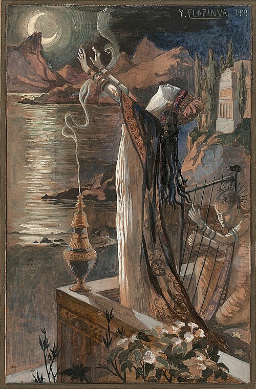 Salammbô invoquant la lune, 1910, Yvonne Clarinval