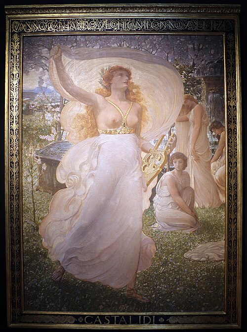 le castalidi, 1905, Adolfo de Carolis